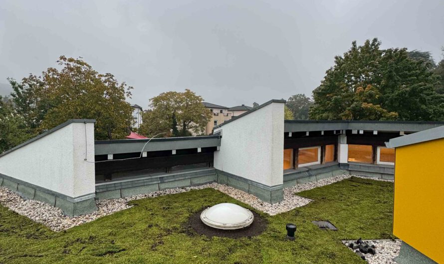 Das Flachdach wurde begrünt